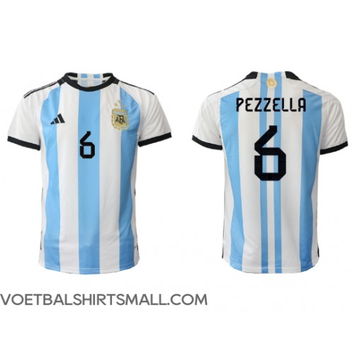 Argentinië German Pezzella #6 Voetbalkleding Thuisshirt WK 2022 Korte Mouwen